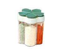 Maodom Boîte d'assaisonnement à 5 grilles | Pots à épices 5 Compartiments | Bouteilles d'épices étanches à l'humidité avec Couvercle, récipients d'cuisine pour Barbecue Voyage