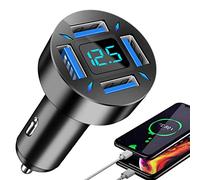 Maodom Chargeur Voiture 66 W 4 Ports Charge USB Type C Prise Allume-Cigare - Charge Plusieurs appareils en même Temps
