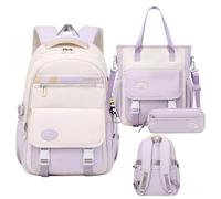 Maodom Ensemble sac à dos | Cartable d'école | Pochette à stylos avec sac à dos fourre-tout pour étudiants préscolaires quotidiens voyages camping filles garçons