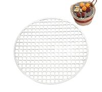 Maodom Grille de barbecue ronde | Grille de cuisson ronde en acier inoxydable | Support de rechange portable anti-adhésif pour barbecue, nourriture, rôti, feu, pizza, foyer, camping