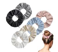 Maodom Gros chouchous pour femme avec poche zippée - Accessoires de soins personnels pour tresses, école, bureau, douche, sport, gymnastique, ballet, natation