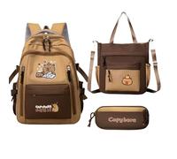 Maodom Joli sac à dos Capybara de capacité, sac d'école, trousse imperméable pour ordinateur portable, tablette, quotidien, Noël, bouteille d'eau, livres, papeterie, étudiants, a, Refer