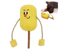Maodom Jouet interactif pour chat, bâton à mâcher en forme d'épis de maïs | Jouet de dentition pour chaton, jouet en peluche en forme d'épis de maïs, jouet en peluche pour chaton pour exercice amusant