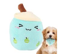 Maodom Oreiller en peluche pour chien | Thé aux perles - Oreiller doux en peluche - Motif dessin animé - Réduit l'ennui et libère de l'énergie