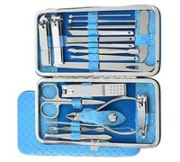 Maodom pédicure pour Les Ongles,Kit Coupe-Ongles en Acier Inoxydable 19 pièces - toilettage Professionnel, Pince à épiler, Outils sélection d'oreille, Kits toilettage avec étui en