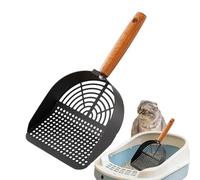 Maodom Pelle à chat pour bac à litière, élévateur de déjections canines en acier inoxydable - Manche long ergonomique, outil de tamisage robuste, fournitures pour animaux domestiques pour la maison et