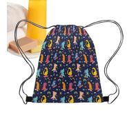 Maodom Sac à cordon - Sac à dos de imperméable à imprimé dinosaure | Sac de gym - Pour gym, sport, , randonnée, entraînement, école, plein air, danse, natation, 10, Refer to description