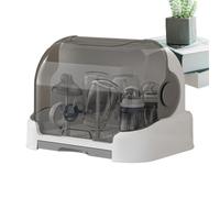 Maodom Support de séchage pour biberons peu encombrant | Rangement de bouteilles anti-poussière avec couvercle, et bonne étanchéité boîte de rangement pour bouteilles pour tout-petits