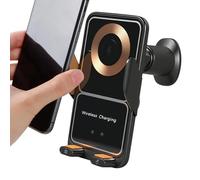 Maodom Support de téléphone pour voiture, support de téléphone et chargeur pour voiture, rotation à 360 degrés, 15 W, détection automatique, anti-secousses, support de charge rapide pour tableau de