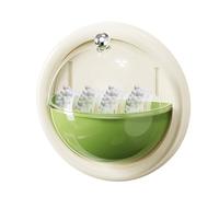 Maodom Support mural pour parfums, couvercle anti-poussière transparent, avec compartiments rotatifs sur le dessus pour soins de la peau, coiffeuse, salle de bain, dortoir, salon