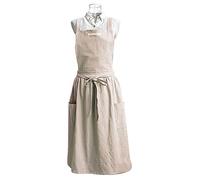 Maodom Tabliers en Coton avec Poches - Tablier en Coton à Dos croisé pour Femme avec Poches - Cuisine Jardinage Couleur Unie Flower Shop Smock