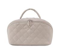 Maodom Trousse de maquillage grande capacité avec poignée - Trousse de toilette ouverte plate pour voyage, salle de bain, vacances, anniversaire, fête des mères, mariages, pinceaux, palette de rouge à