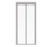 MAODUZI Isolant Thermique Isolation Porte 150x220cm, Anti Froid et Chaleur Magnétique Rideau Auto Automatiquement Fermé Pliable, Approprié au Patio de Couloir.Mat-Gris