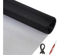 MAODUZI Maille Moustiquaire pour Fenetres 3x5m, Grillage Garde Manger Découpable Indéchirable Moustiquaire Ajustable pour porte et Fenetre.- Noir A