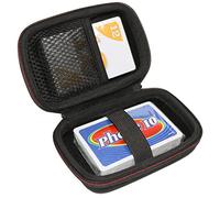 Maoershan Étui de protection rigide de voyage pour jeu de cartes UNO classique/Mattel Phase 10/Hoyle étanche transparent (étui uniquement)