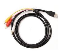 Maofuxing Câble HDMI vers RCA, 1080P HDMI mâle vers 3 RCA Audio Vidéo Câble Adaptateur convertisseur de Composants AV pour TV A345