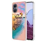 MAOGE Coque pour Oppo Reno 8 Lite/Oppo Reno 7 Lite/Reno 7Z, Ultra Mince Élégant en Silicone Souple Motifs Colorés Coque Brillante Antichoc, TPU Gel Etui Résistant - Papillon rêve