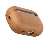 Maogoam Étui en cuir pour AirPods Pro 2ème génération, étui en cuir de vache véritable vintage Crazy Horse pour Airpods Pro 2, style rétro Indiana-Jones, LED avant visible, marron clair