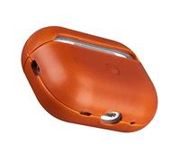 Maogoam Étui en cuir pour AirPods Pro 2 avec bouton de synchronisation, étui en cuir de vachette véritable tannage végétal pour AirPods Pro 2ème génération 2022, style élégant, LED avant visible,