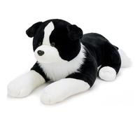 MaoGoLan Peluche Border Collie 100cm - Grand Chien Couché, Doudou Câlin Géant pour Décoration, Cadeau Anniversaire et Noël pour Enfants