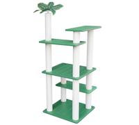 MAOHEGOU Grand arbre à chat d'extérieur étanche de 142 cm, multi-niveaux, pour chat extérieur et intérieur, avec planche en PVC et griffoir pour chat