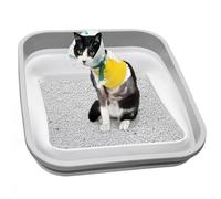 Maohegou Litière pour Chat âgé, Trois Pattes d'arthrite Ouverte à l'entrée Basse pour Chats Malades, fragiles, handicapés, Personnes âgées