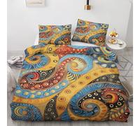 Maohryzed Housse de Couette 200x200 cm Fleurs Bohème Vintage Parure de lit Adulte Enfant avec Fermeture Éclair 3 Pièces, Ensemble de Literie Motif Cachemire Réversible et 2 Taie d'oreiller 65x65 cm