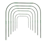 Maoiut Lot de 6 cerceaux de serre 88 x 92 cm amovibles en acier revêtu de plastique pour serre tunnel de culture Support pour plantes Piquets de jardin