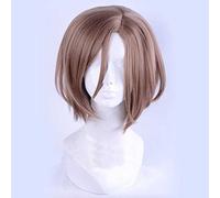 MAOMA Perruque Cosplay Anime，A3 Banri Settsu Perruque，Short Brown Perruque，avec Filet de Cheveux Gratuit，pour Fête Carnaval Halloween Perruques