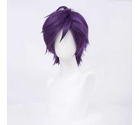 MAOMA Perruque Cosplay Anime,A3 Kumon Hyodo Perruque,Purple Short Perruque,avec Filet de Cheveux Gratuit,pour Fête Carnaval Halloween Perruques