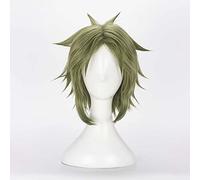 MAOMA Perruque Cosplay Anime,Angels of Death Danny Daniel Dickens Perruque,Green Short Perruque,avec Filet de Cheveux Gratuit,pour Fête Carnaval Halloween Perruques