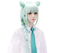 MAOMA Perruque Cosplay Anime，Arknights Истина/Istina Perruque，Green Braided Long Perruque，avec Filet de Cheveux Gratuit，pour Fête Carnaval Halloween Perruques