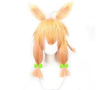 MAOMA Perruque Cosplay Anime，Arknights Kroos Perruque，Double Braid Orange Perruque，avec Filet de Cheveux Gratuit，pour Fête Carnaval Halloween Perruques