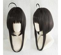 MAOMA Perruque Cosplay Anime，Arknights La Pluma Perruque，Black Bob Perruque，avec Filet de Cheveux Gratuit，pour Fête Carnaval Halloween Perruques