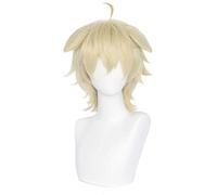 MAOMA Perruque Cosplay Anime,Arknights Tequila Perruque,Light Blonde Short Perruque,avec Filet de Cheveux Gratuit,pour Fête Carnaval Halloween Perruques