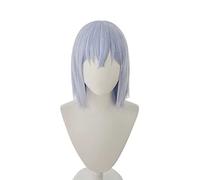 MAOMA Perruque Cosplay Anime,Bang Dream Kurata Mashiro Perruque,Blue Short Perruque,avec Filet de Cheveux Gratuit,pour Fête Carnaval Halloween Perruques