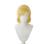 MAOMA Perruque Cosplay Anime,Bang Dream Masking Perruque,Short Golden Perruque,avec Filet de Cheveux Gratuit,pour Fête Carnaval Halloween Perruques