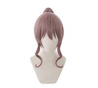 MAOMA Perruque Cosplay Anime,Bang Dream Saya Yamabuki Perruque,Brown Long Ponytail Perruque,avec Filet de Cheveux Gratuit,pour Fête Carnaval Halloween Perruques
