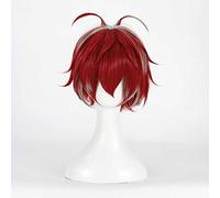 MAOMA Perruque Cosplay Anime,Division Rap Battle Doppo Kannonzaka Perruque,Red Gradient Short Perruque,avec Filet de Cheveux Gratuit,pour Fête Carnaval Halloween Perruques(Size:Style 1)