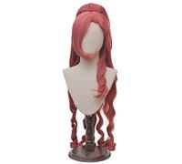 MAOMA Perruque Cosplay Anime，Division Rap Battle Kadenokoji Ichijiku Perruque，Pink Long Curly Perruque，avec Filet de Cheveux Gratuit，pour Fête Carnaval Halloween Perruques