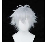 MAOMA Perruque Cosplay Anime，Division Rap Battle Samatoki Aohitsugi Perruque，Short White Perruque，avec Filet de Cheveux Gratuit，pour Fête Carnaval Halloween Perruques(Size:Style 1)