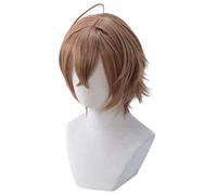 MAOMA Perruque Cosplay Anime，Division Rap Battle Yumeno Gentaro Perruque，Short Brown Perruque，avec Filet de Cheveux Gratuit，pour Fête Carnaval Halloween Perruques