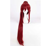 MAOMA Perruque Cosplay Anime，Fairy Tail Erza Scarle Perruque，Long Red Perruque，avec Filet de Cheveux Gratuit，pour Fête Carnaval Halloween Perruques