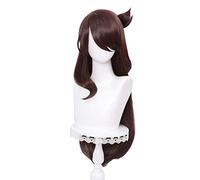 MAOMA Perruque Cosplay Anime，Genshin Impact Beidou Perruque，Brown Long Perruque，avec Filet de Cheveux Gratuit，pour Fête Carnaval Halloween Perruques