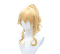 MAOMA Perruque Cosplay Anime,Genshin Impact Jean Perruque,Golden Braid Perruque,avec Filet de Cheveux Gratuit,pour Fête Carnaval Halloween Perruques(Color:Style 2)