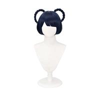 MAOMA Perruque Cosplay Anime,Genshin Impact Xiangling Perruque,Blue Short Bob Perruque,avec Filet de Cheveux Gratuit,pour Fête Carnaval Halloween Perruques