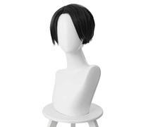 MAOMA Perruque Cosplay Anime,Identity V Embalmer Aesop Carl Perruque,Ponytail Perruque,avec Filet de Cheveux Gratuit,pour Fête Carnaval Halloween Perruques(Color:Le Noir)