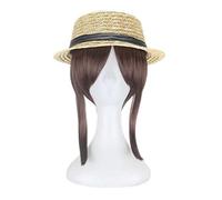 MAOMA Perruque Cosplay Anime,Identity V Gardener Emma Woods Perruque,Short Brown Perruque,avec Filet de Cheveux Gratuit,pour Fête Carnaval Halloween Perruques(Size:Chapeau A)