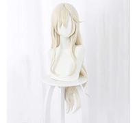 MAOMA Perruque Cosplay Anime,Identity V Sculptor Galatea Claude Perruque,Beige Long Wavy Perruque,avec Filet de Cheveux Gratuit,pour Fête Carnaval Halloween Perruques