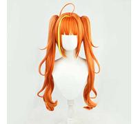 MAOMA Perruque Cosplay Anime,Kiryu Coco Perruque,Orange Long Perruque,avec Filet de Cheveux Gratuit,pour Fête Carnaval Halloween Perruques(Size:Style 2)